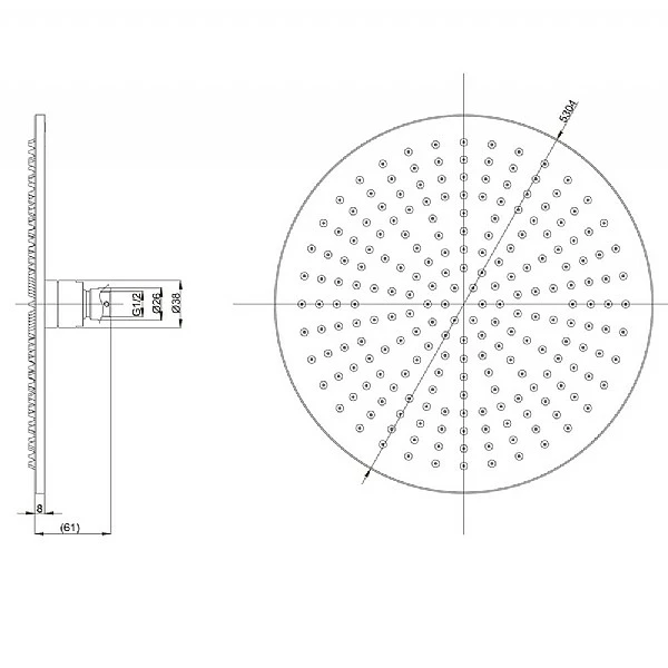Crosswater MPRO Round Shower Head 4 Crosswater MPRO Round Shower Head - Image 2