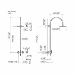 Dornbracht Tara. Exposed Shower Set (Hand Shower Sold Separately) -UK Bathroom Products Sales Store zzcDOR0102663289200 4