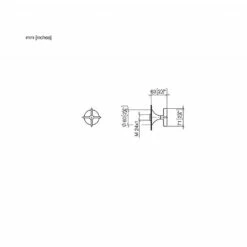 Dornbracht VAIA Cross Head Wall Valve Clockwise Closing 1/2 Inch -UK Bathroom Products Sales Store zzcDOR0103660780900 4