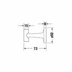 Duravit Starck T Robe Hook -UK Bathroom Products Sales Store zzcDUR0100099291000 4