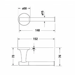 Duravit Starck T Toilet Roll Holder 9 Duravit Starck T Toilet Roll Holder -UK Bathroom Products Sales Store zzcDUR0100099371000 4