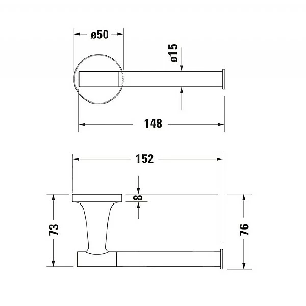 Duravit Starck T Toilet Roll Holder 6 Duravit Starck T Toilet Roll Holder - Image 4