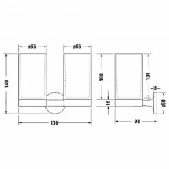 Duravit Starck T Wall-Mounted Double Tumbler 9 Duravit Starck T Wall-Mounted Double Tumbler -UK Bathroom Products Sales Store zzcDUR0100099481000 4