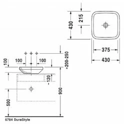 Duravit Durastyle Washbowl 430mm -UK Bathroom Products Sales Store zzcDUR0100349430000 4
