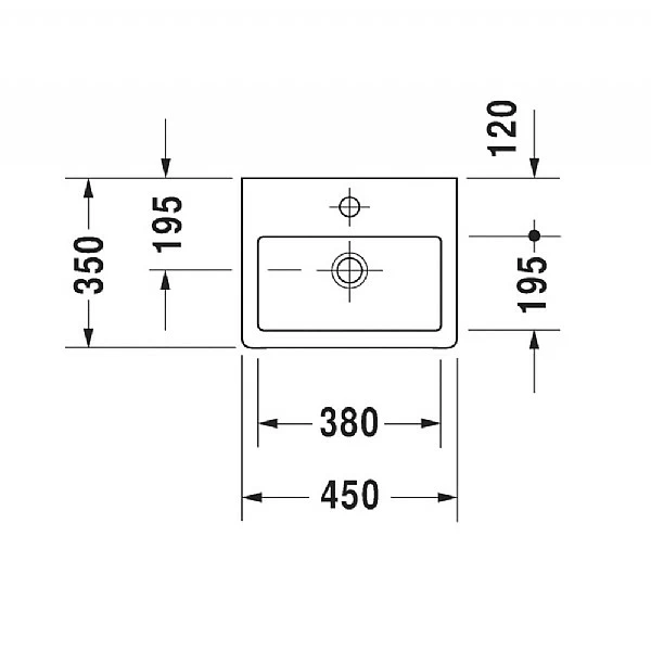 Duravit Vero Handbasin 450mm 4 Duravit Vero Handbasin 450mm - Image 2