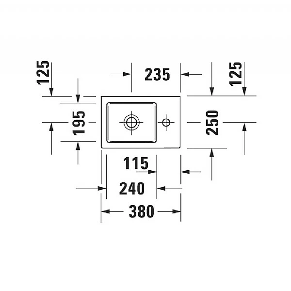 Duravit Vero Air Handbasin 380mm 4 Duravit Vero Air Handbasin 380mm - Image 2