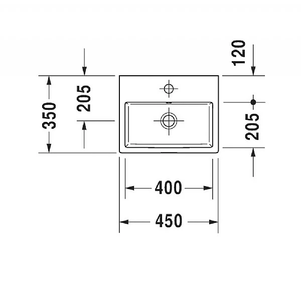 Duravit Vero Air Handbasin 450mm 4 Duravit Vero Air Handbasin 450mm - Image 2