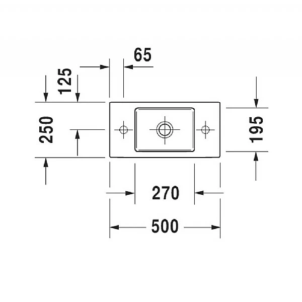 Duravit Vero Air Handbasin 500mm 4 Duravit Vero Air Handbasin 500mm - Image 2