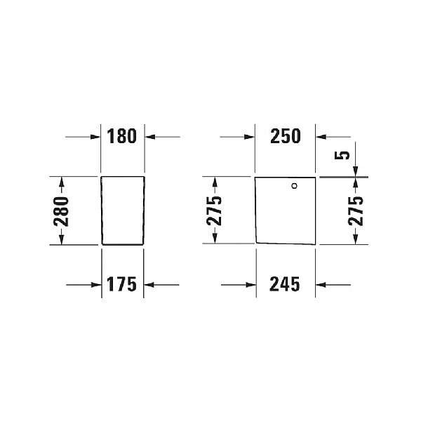 Duravit Happy D.2 Semi Pedestal 180mm 4 Duravit Happy D.2 Semi Pedestal 180mm - Image 2