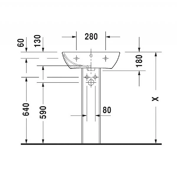 Duravit ME By Starck Full Pedestal 4 Duravit ME By Starck Full Pedestal - Image 2