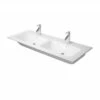 Duravit ME By Starck Double Furniture Washbasin 1300mm Satin Matt White