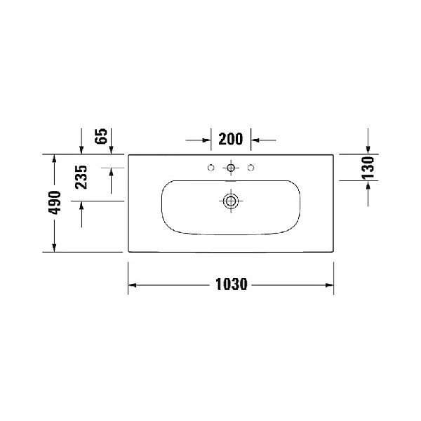 Duravit Viu Furniture Basin 1030mm 4 Duravit Viu Furniture Basin 1030mm - Image 2
