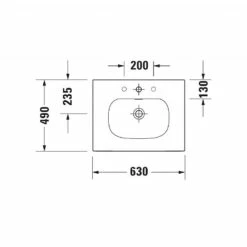 Duravit Viu Furniture Basin 630mm 5 Duravit Viu Furniture Basin 630mm -UK Bathroom Products Sales Store zzcDUR0102344630000 4