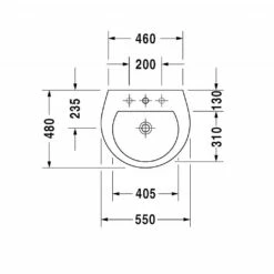 Duravit Darling New Washbasin 550mm 5 Duravit Darling New Washbasin 550mm -UK Bathroom Products Sales Store zzcDUR0102621550000 4