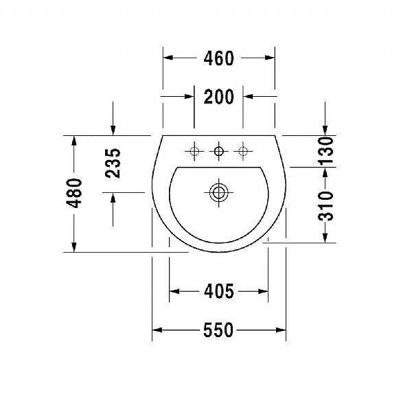 Duravit Darling New Washbasin 550mm 4 Duravit Darling New Washbasin 550mm - Image 2