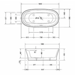 Duravit Cape Cod Freestanding Bath -UK Bathroom Products Sales Store zzcDUR010700330000000000 4