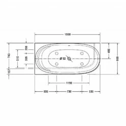Duravit Cape Cod Inset Bath -UK Bathroom Products Sales Store zzcDUR010700362000000000 4