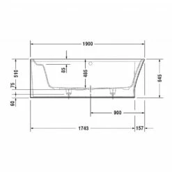 Duravit Cape Cod Inset Bath -UK Bathroom Products Sales Store zzcDUR010700362000000000 5