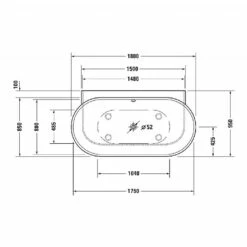Duravit Luv Back-To-Wall Bath 1800x950mm 9 Duravit Luv Back-To-Wall Bath 1800x950mm -UK Bathroom Products Sales Store zzcDUR010700433000000000 4