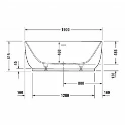 Duravit Luv Freestanding Bath 1600x750mm 7 Duravit Luv Freestanding Bath 1600x750mm -UK Bathroom Products Sales Store zzcDUR010700461000000000 5