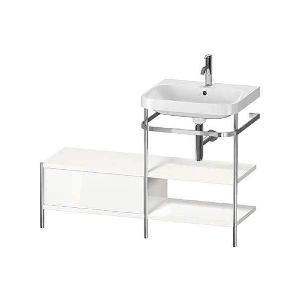 Duravit Happy D.2 Plus C-Shaped Stand Set With Drawer And Shelves 1200x490mm 3 Duravit Happy D.2 Plus C-Shaped Stand Set With Drawer And Shelves 1200x490mm