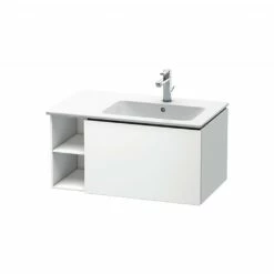 Duravit L-Cube Vanity Unit With Pull-Out Compartment And Left Shelf For ME By Starck Basin 820x481mm