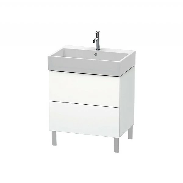 Duravit L-Cube Floorstanding Vanity Unit With Two Pull-Out Compartments For Vero Air Basin 684x459mm 3 Duravit L-Cube Floorstanding Vanity Unit With Two Pull-Out Compartments For Vero Air Basin 684x459mm