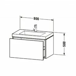 Duravit L-Cube C-Bonded Set With Pull-Out Compartment 800x480x500mm -UK Bathroom Products Sales Store zzcDUR010LC6917N1818 4