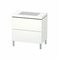 Duravit L-Cube Floorstanding C-Bonded Set With Two Pull-Out Compartments 800x480x698mm