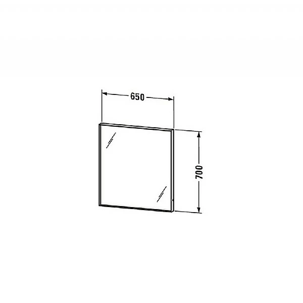 Duravit L-Cube LED Mirror 650x700mm 4 Duravit L-Cube LED Mirror 650x700mm - Image 2