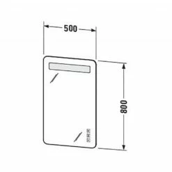 Duravit Luv LED Mirror 500x800mm -UK Bathroom Products Sales Store zzcDUR010LU9657000000000 4