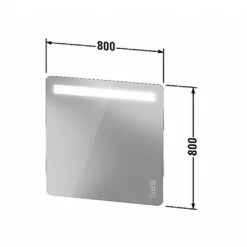Duravit Luv LED Mirror 800x800mm -UK Bathroom Products Sales Store zzcDUR010LU9658000000000 4