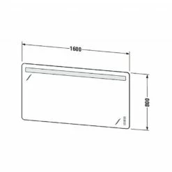 Duravit Luv LED Mirror 1600x800mm -UK Bathroom Products Sales Store zzcDUR010LU9660000000000 4