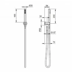 Fantini Handshower Set With Wall Outlet Bracket 5 Fantini Handshower Set With Wall Outlet Bracket -UK Bathroom Products Sales Store zzcFAN01086028093 4