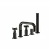 Gessi Inciso + Five Piece Bath Shower Mixer With Diverter