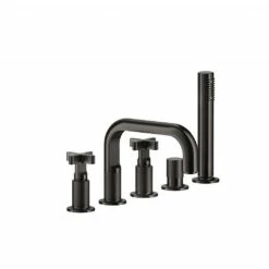 Gessi Inciso + Five Piece Bath Shower Mixer With Diverter