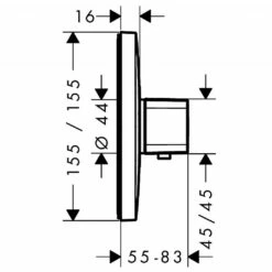 Hansgrohe Ecostat E Concealed Thermostatic Mixer -UK Bathroom Products Sales Store zzcHAN02015705000 4