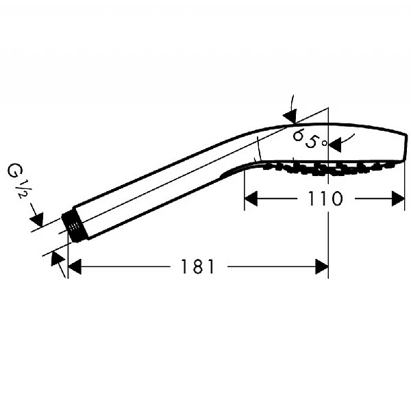 Hansgrohe Croma Select E 1 Jet Hand Shower 4 Hansgrohe Croma Select E 1 Jet Hand Shower - Image 2