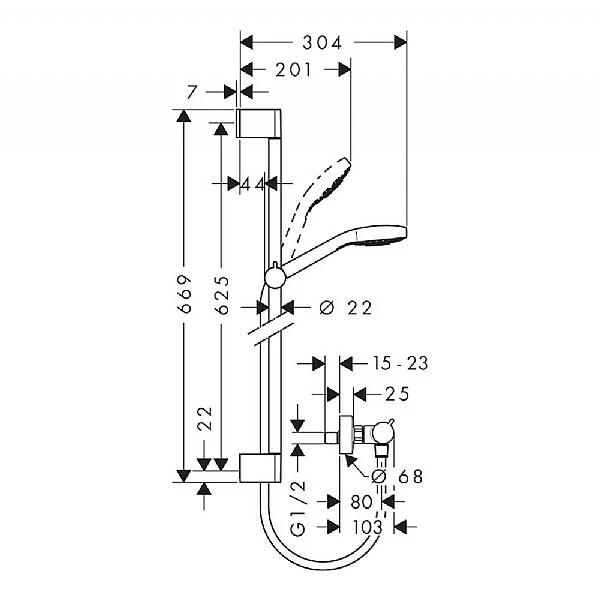 Hansgrohe Croma Select E Vario Combi Shower Set 4 Hansgrohe Croma Select E Vario Combi Shower Set - Image 2