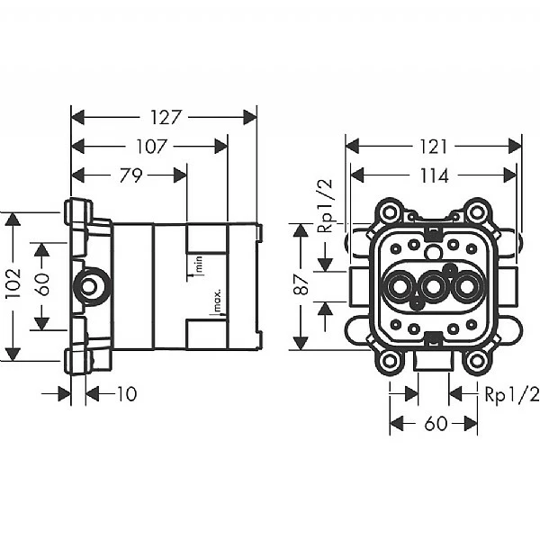 AXOR Basic Set For Overhead Shower 2jet With Shower Arm 4 AXOR Basic Set For Overhead Shower 2jet With Shower Arm - Image 2