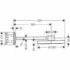 AXOR One Overhead Shower 280 2jet With Shower Arm 7 AXOR One Overhead Shower 280 2jet With Shower Arm -UK Bathroom Products Sales Store zzcHAN02048492000 4