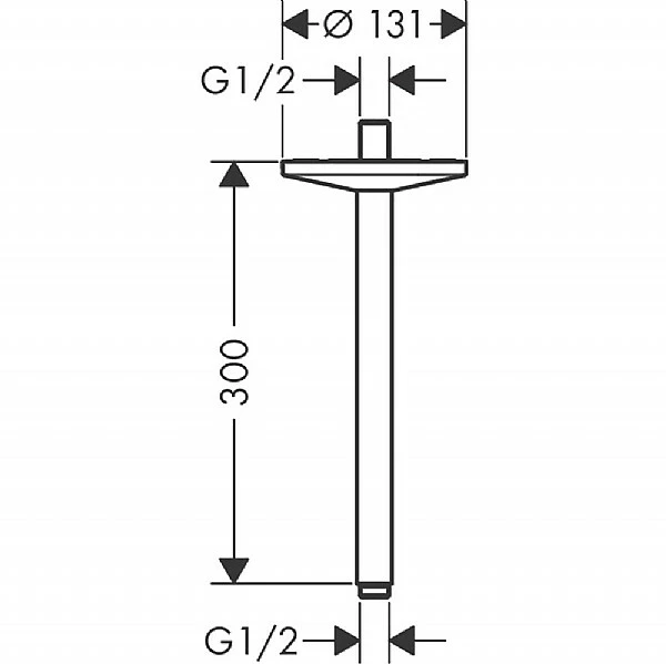 AXOR One Ceiling Connector 300mm For Overhead Shower 280 1jet 4 AXOR One Ceiling Connector 300mm For Overhead Shower 280 1jet - Image 2