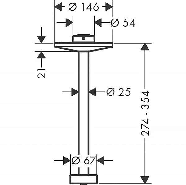 AXOR One Ceiling Connector 300mm For Overhead Shower 280 2jet 4 AXOR One Ceiling Connector 300mm For Overhead Shower 280 2jet - Image 2